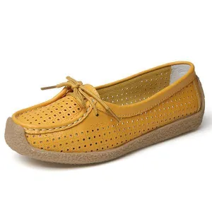 New Women Flats Leather Shoes Moccasins Mother Loafers
