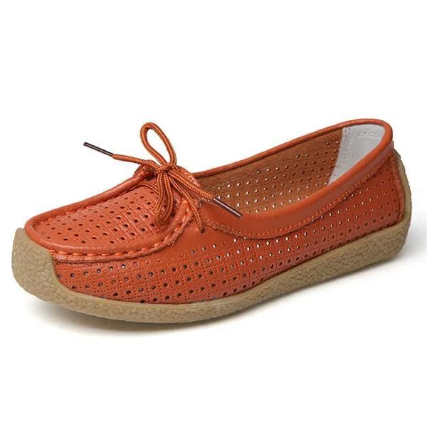 New Women Flats Leather Shoes Moccasins Mother Loafers