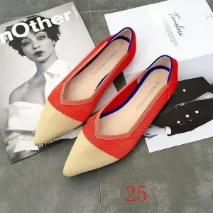 New Women's Casual flats bailarinas luxury Brand Shallow Mouth Pointed Ballet Female Boat Shoes