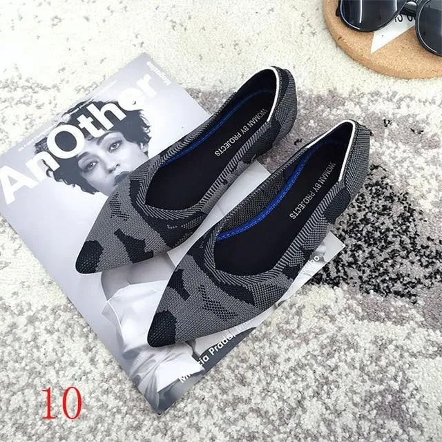 New Women's Casual flats bailarinas luxury Brand Shallow Mouth Pointed Ballet Female Boat Shoes