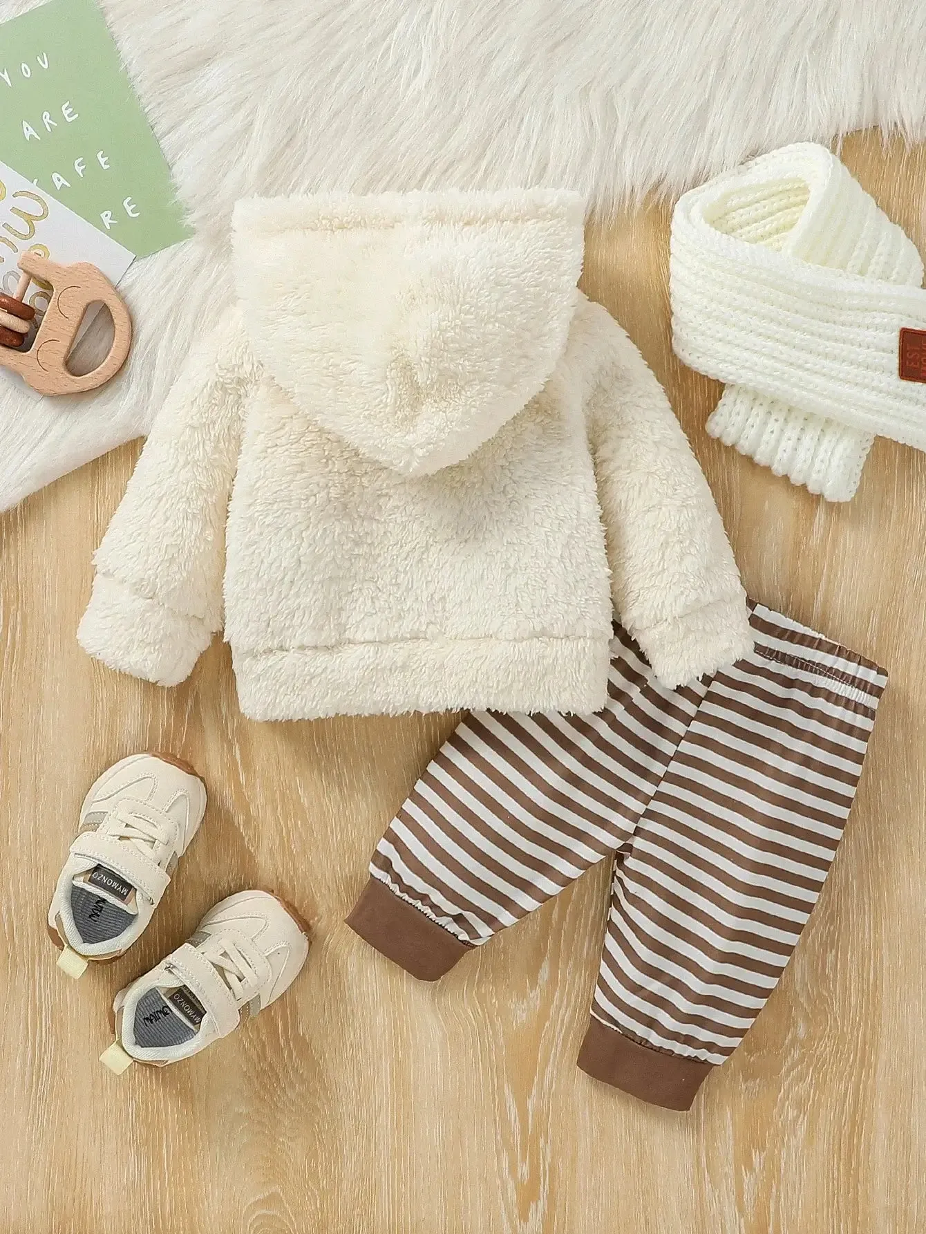 Newborn Boys Long Sleeve Cartoon Bear Sweatsuit