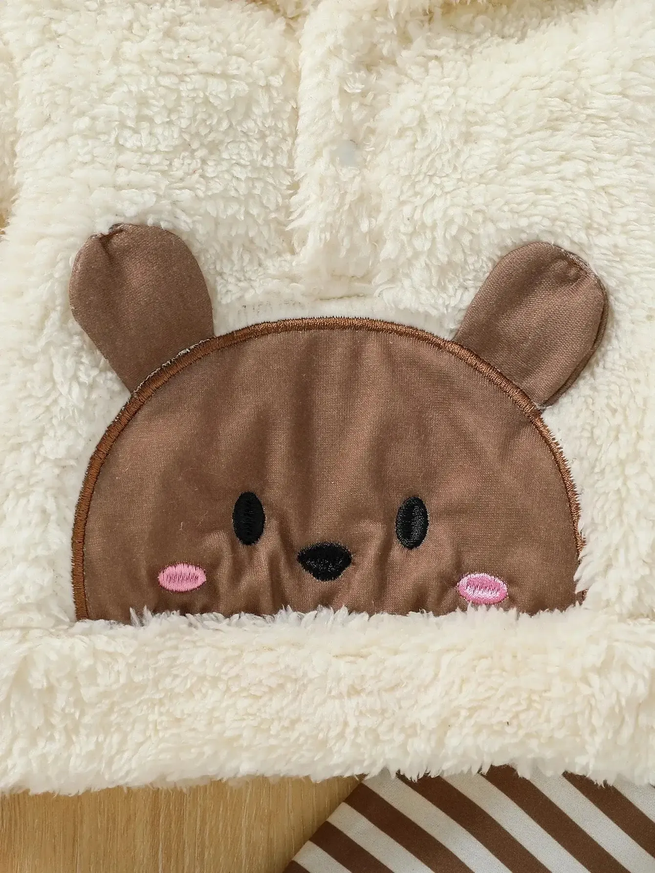 Newborn Boys Long Sleeve Cartoon Bear Sweatsuit