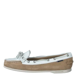 Nina Suede Lea W Ltbeige-white