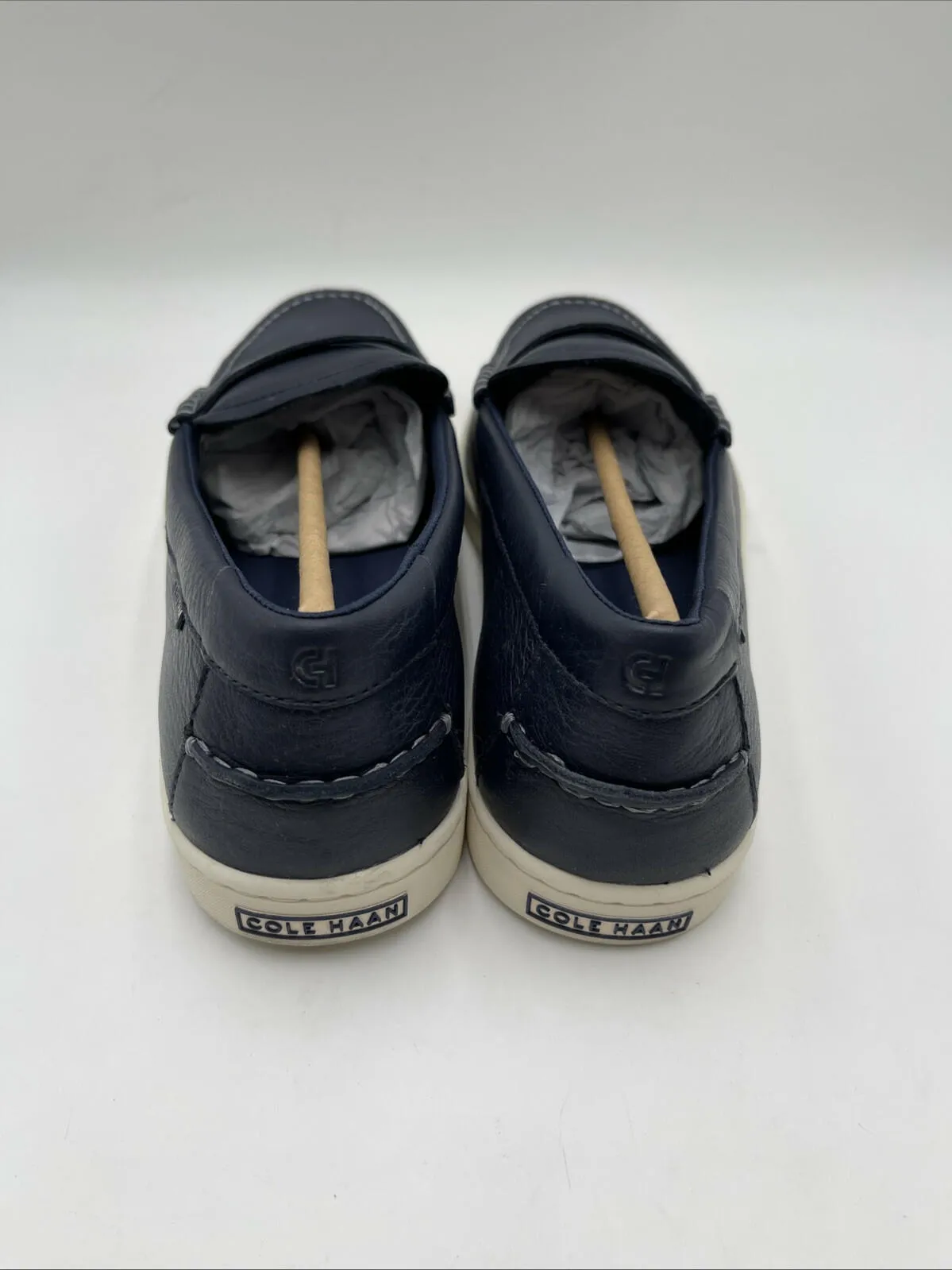 NWB Cole Haan Men's Nantucket Penny Loafers Navy Blue Size 12M