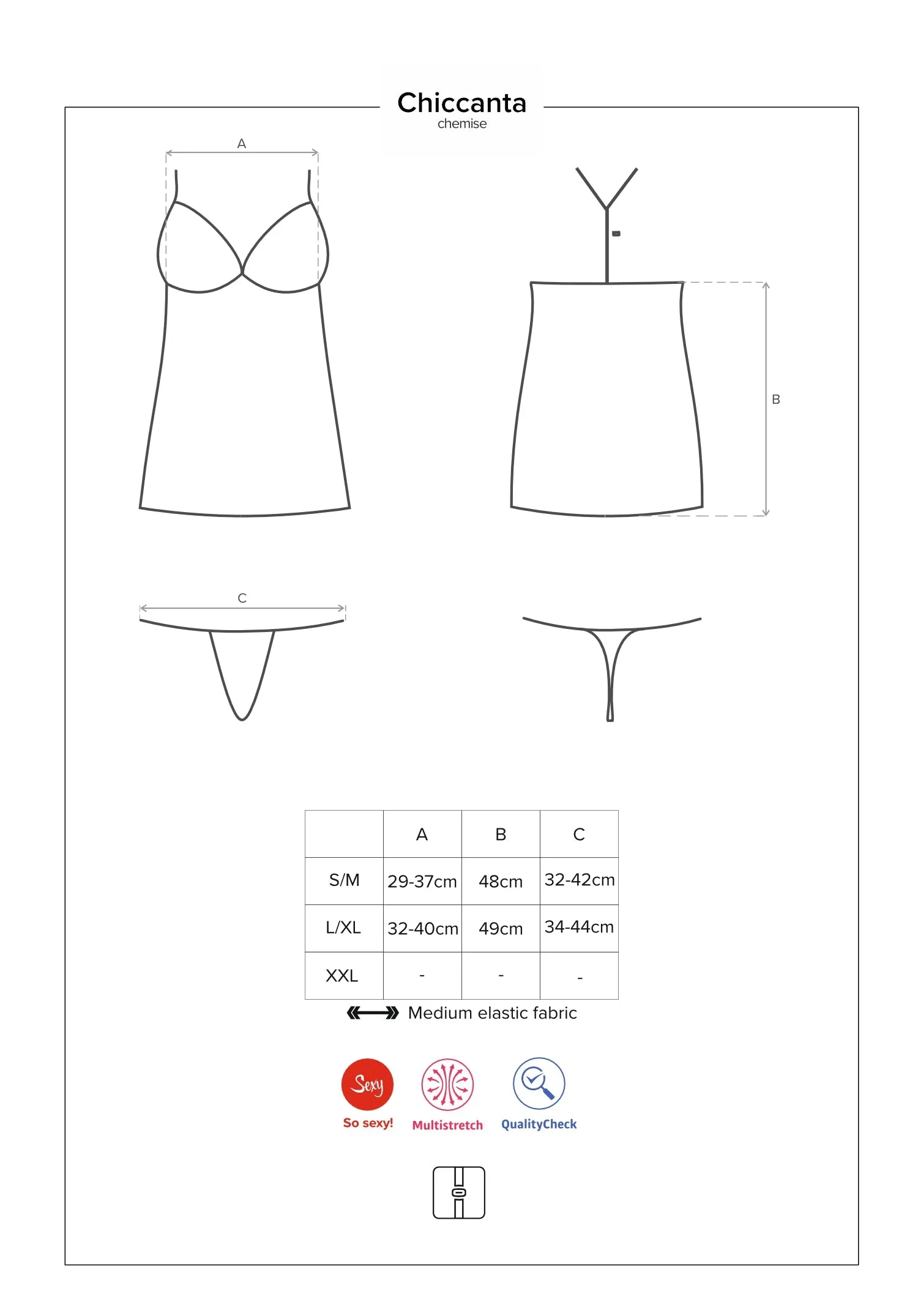 Obsessive Chiccanta Chemise (S/M)