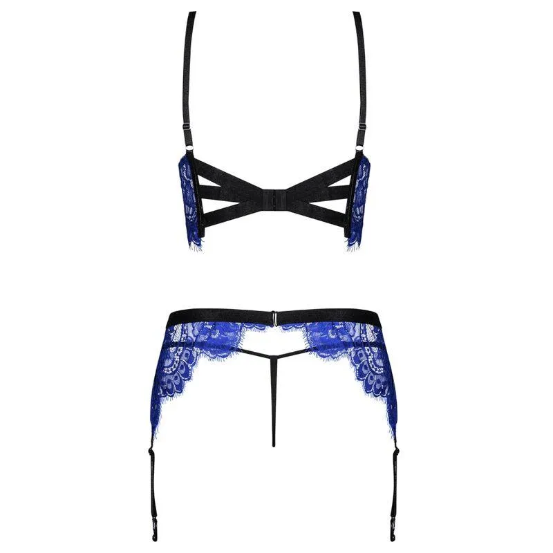 OBSESSIVE - COBALTESS THREE PIECES SET L/XL