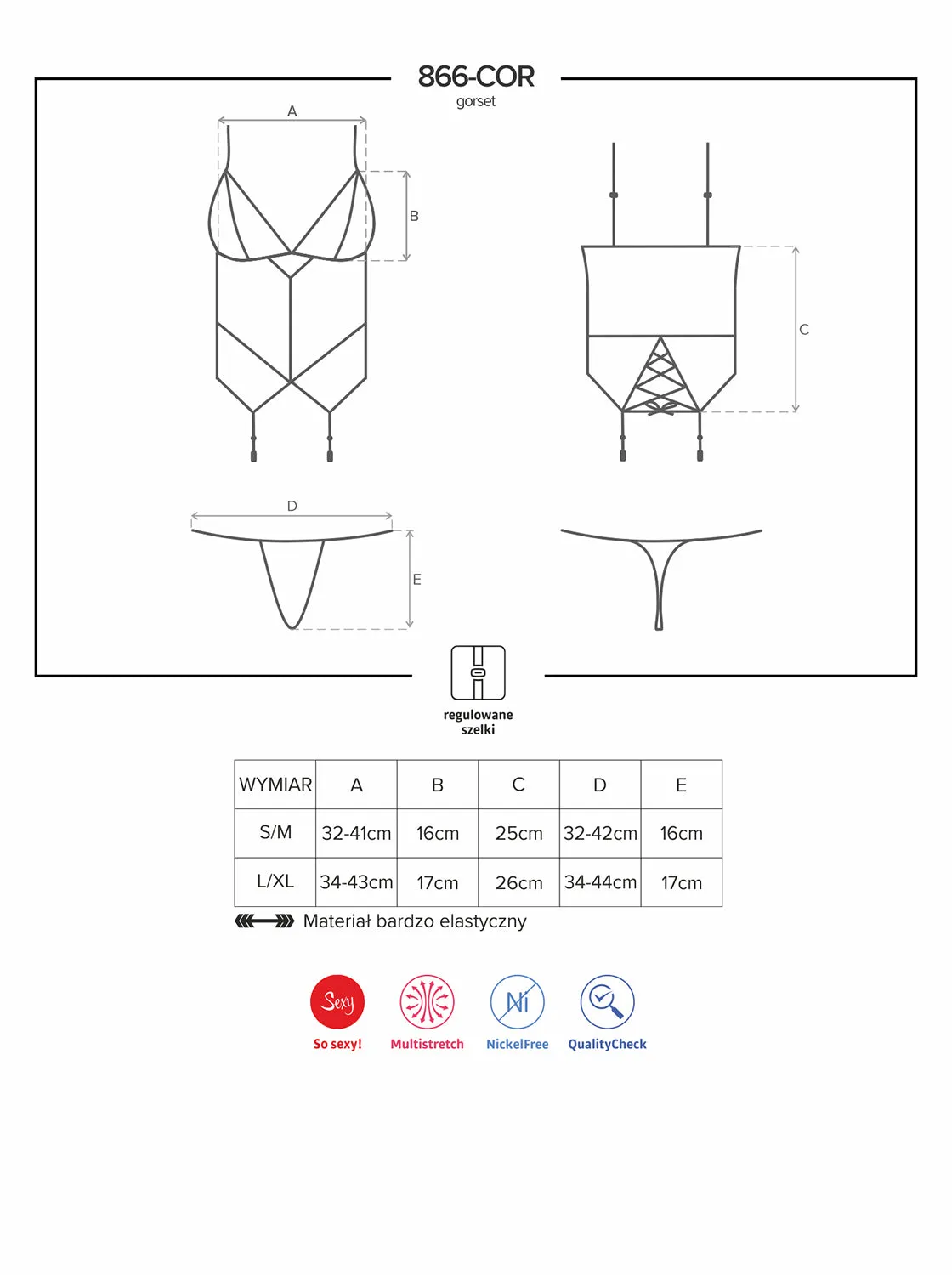 Obsessive Corset Set (L/XL)