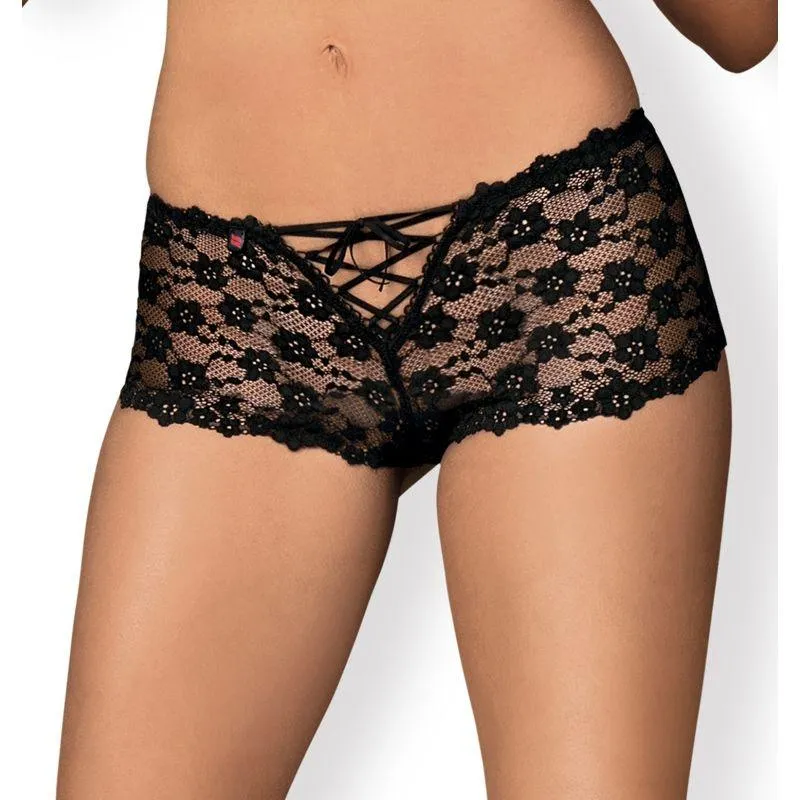 Obsessive - Sexy Lingerie - Letica Shorties - L/XL - Black