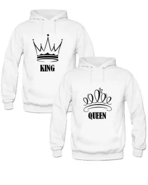 Pack of White Mr and Mrs Hoodie For and Women