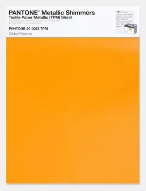 Pantone Metallic Shimmers Textile Paper Metallic Sheet 20-0053 Gilded Pleasure