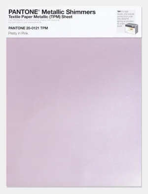 Pantone Metallic Shimmers Textile Paper Metallic Sheet 20-0121 Pretty in Pink
