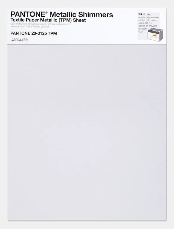 Pantone Metallic Shimmers Textile Paper Metallic Sheet 20-0125 Danburite