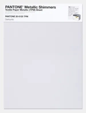Pantone Metallic Shimmers Textile Paper Metallic Sheet 20-0125 Danburite