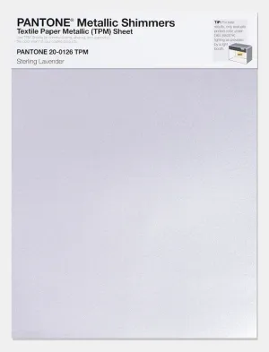 Pantone Metallic Shimmers Textile Paper Metallic Sheet 20-0126 Sterling Lavender