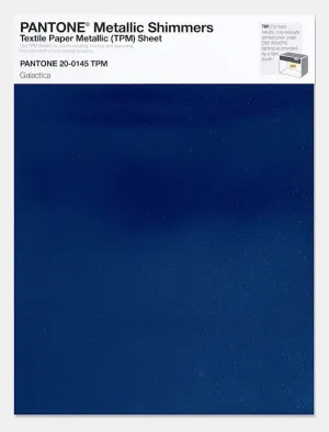 Pantone Metallic Shimmers Textile Paper Metallic Sheet 20-0145 Galactica