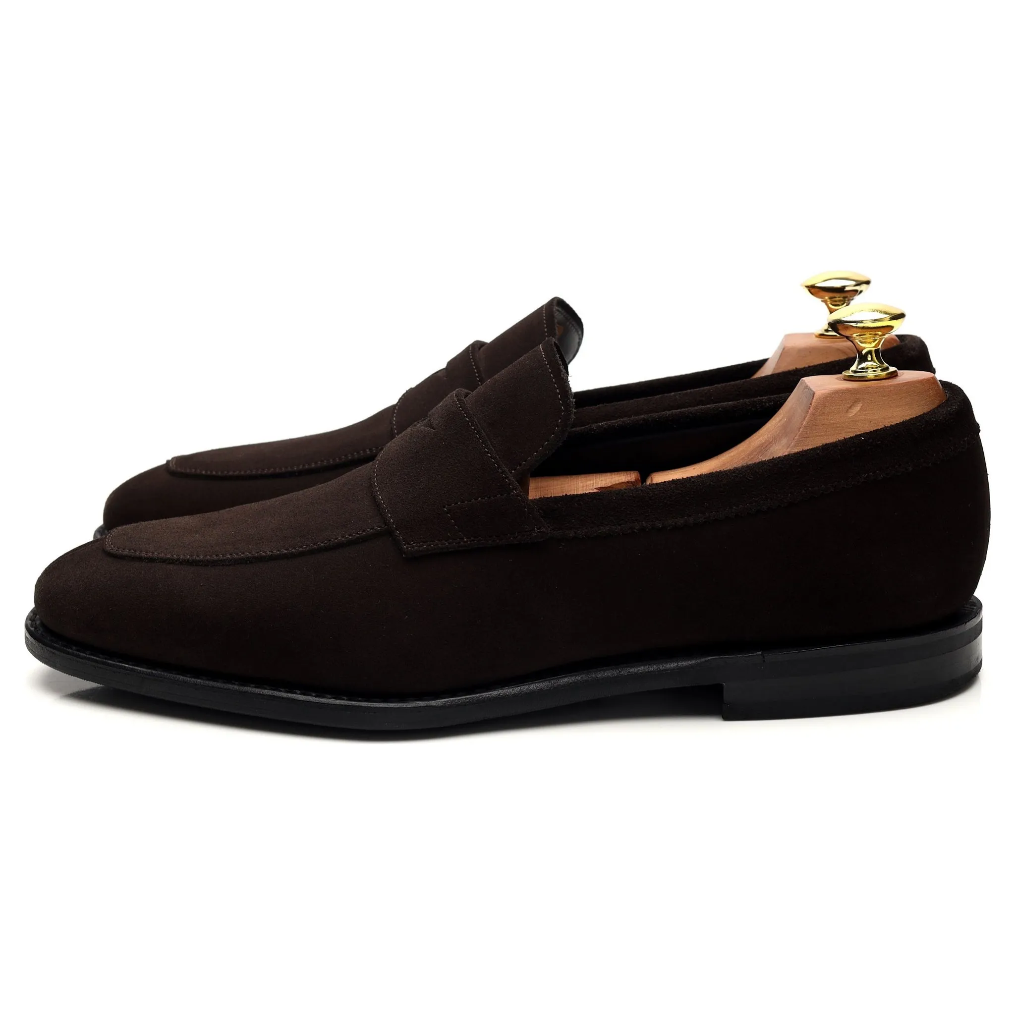 'Parham' Dark Brown Suede Loafers UK 7 F