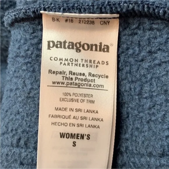 Patagonia Better Sweater peacoat Size Small Blue