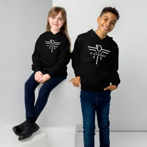 Patriot White and Grey Eagle Kids fleece hoodie