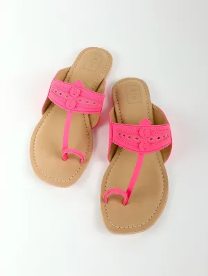 Peggy Fluoro Kolhapuri Sandals