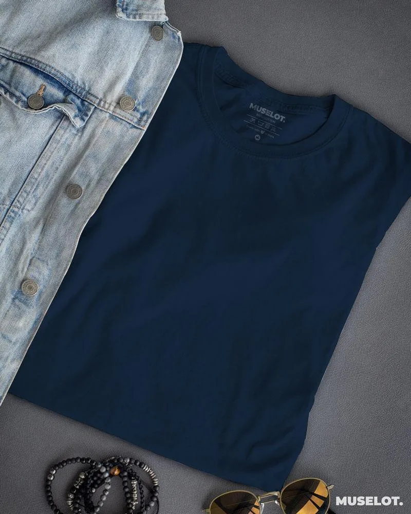 Plain navy blue mens t shirt