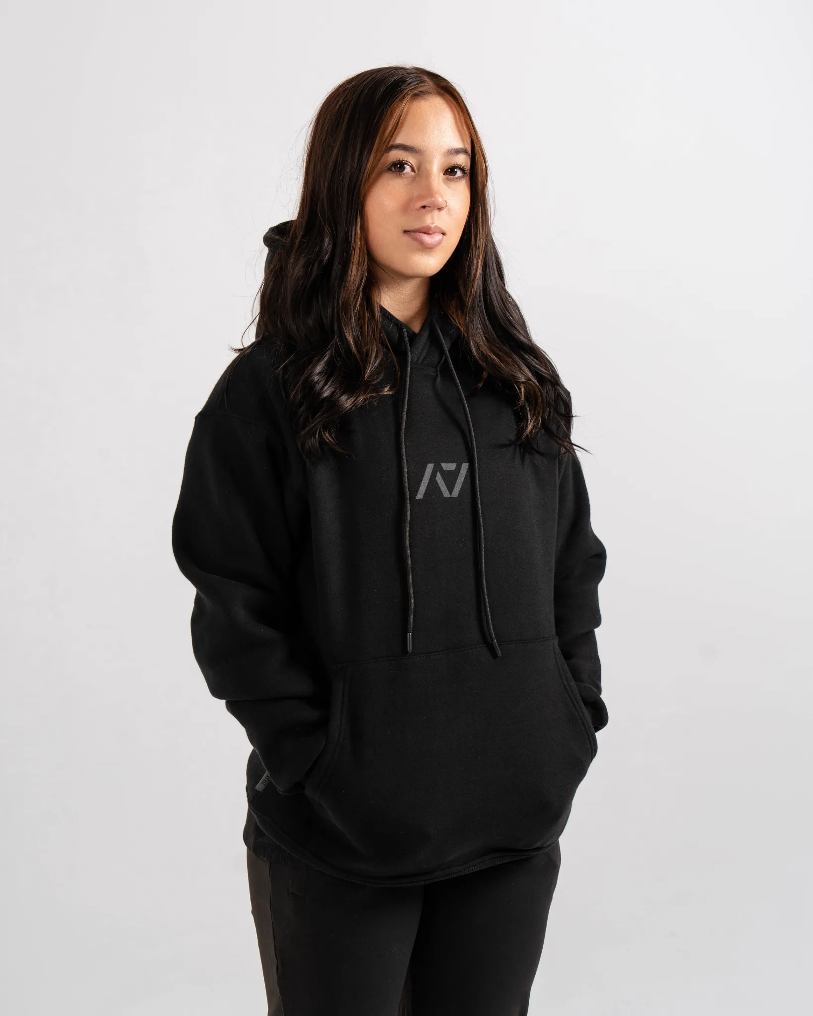 Powerlifting Unisex Non Bar Grip Hoodie - Shadow Stone Black