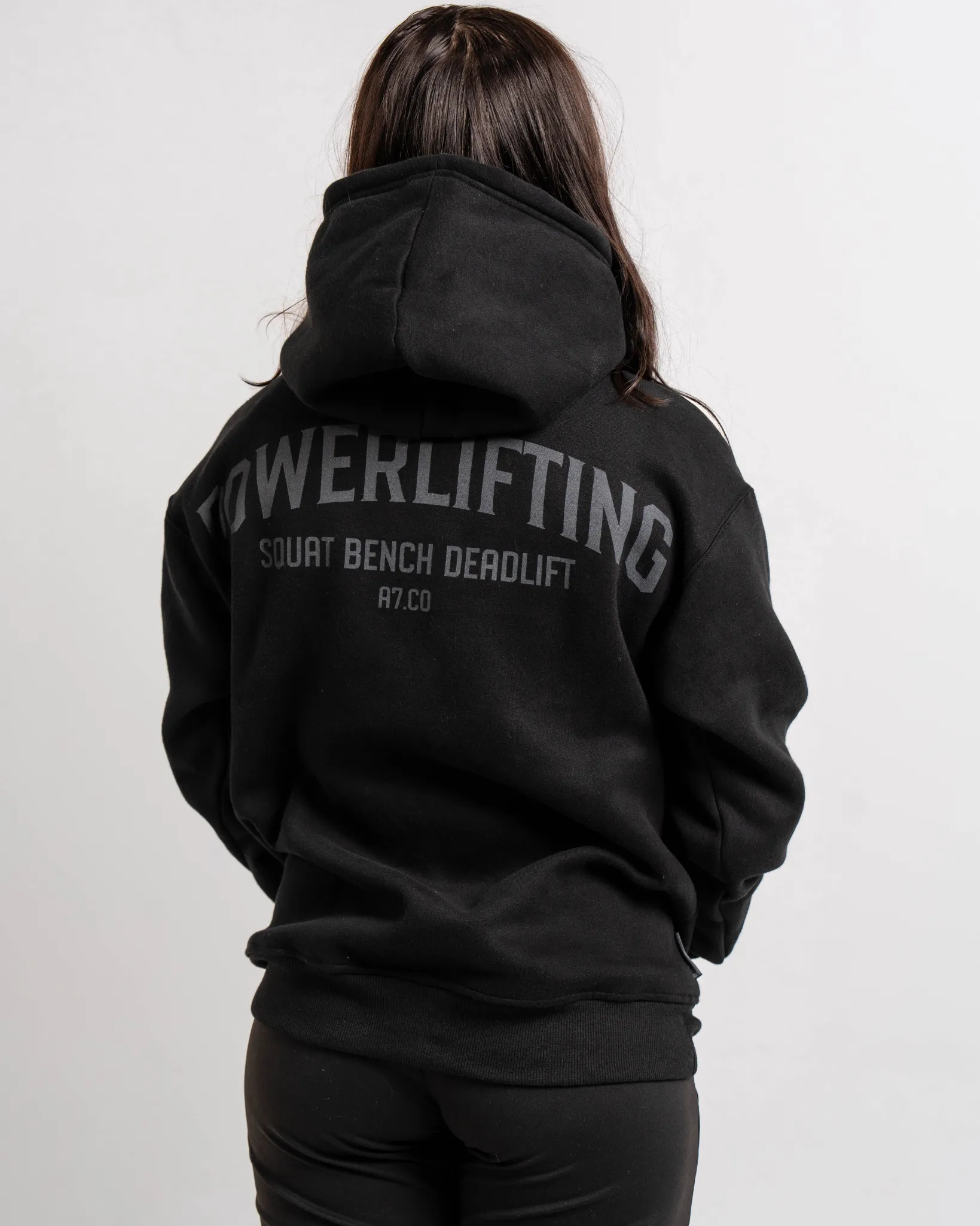 Powerlifting Unisex Non Bar Grip Hoodie - Shadow Stone Black