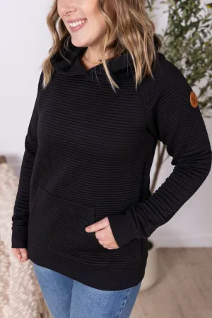 PREBOOK Tatum Textured Pullover Hoodie - Black