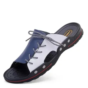 PrimeWalk Leder-Sommer-Männersandalen