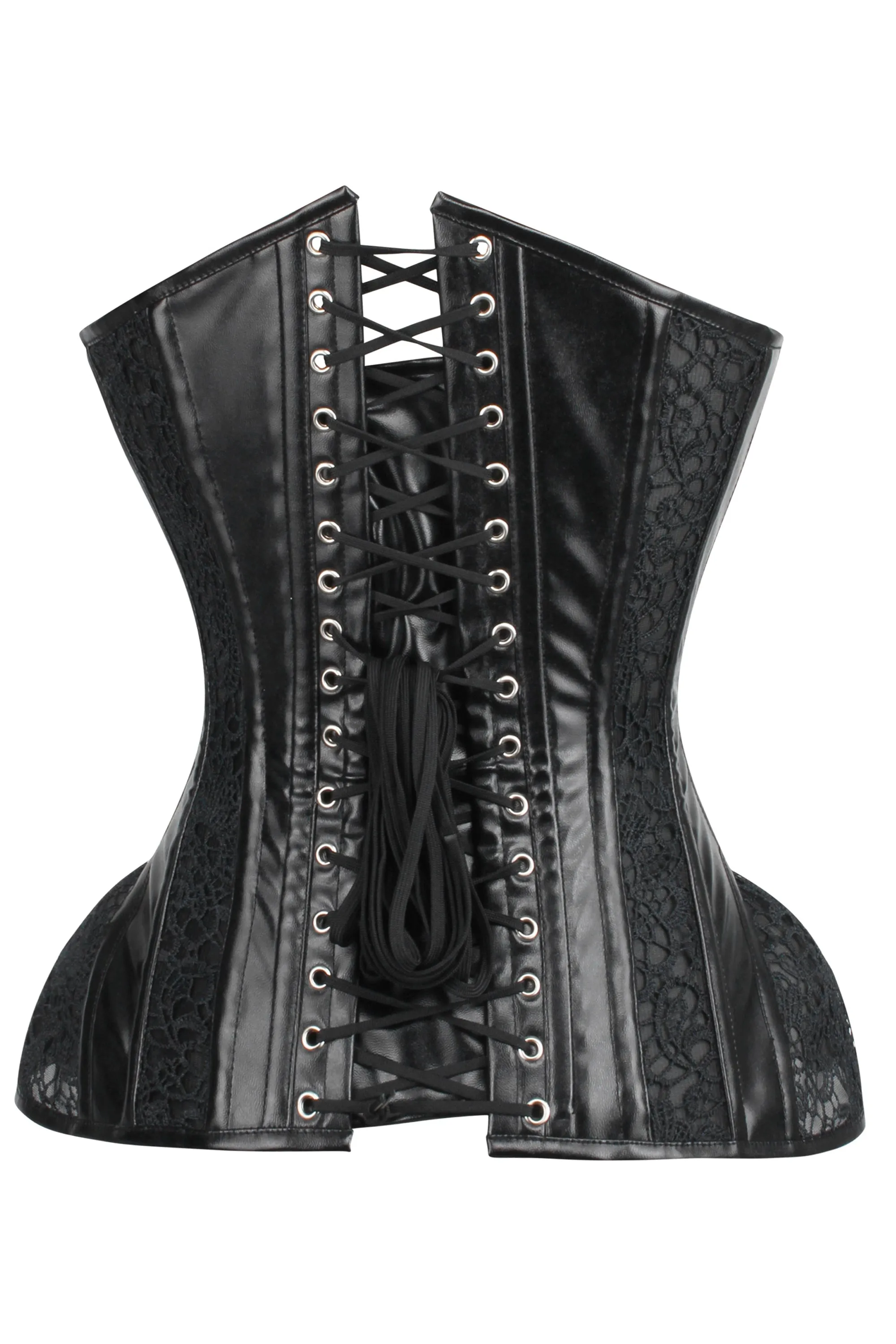 PVC Overbust Corset with Hip Panels