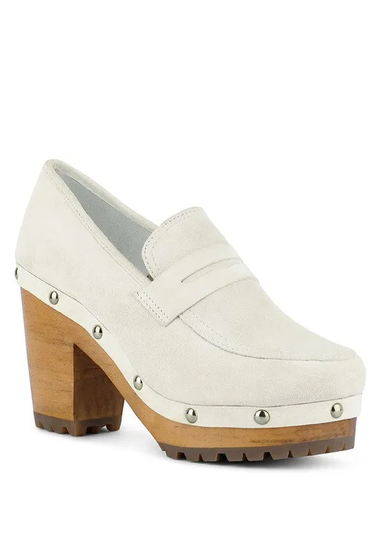 Rag & Co OSAGE Clogs Loafers in Fine Suede