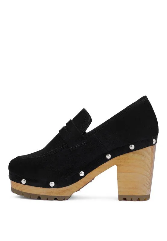 Rag & Co OSAGE Clogs Loafers in Fine Suede