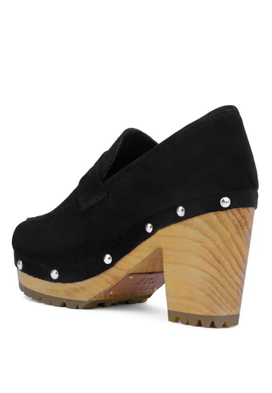 Rag & Co OSAGE Clogs Loafers in Fine Suede