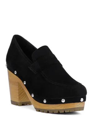 Rag & Co OSAGE Clogs Loafers in Fine Suede