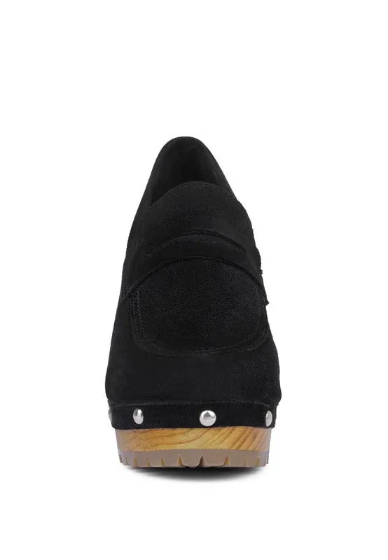 Rag & Co OSAGE Clogs Loafers in Fine Suede