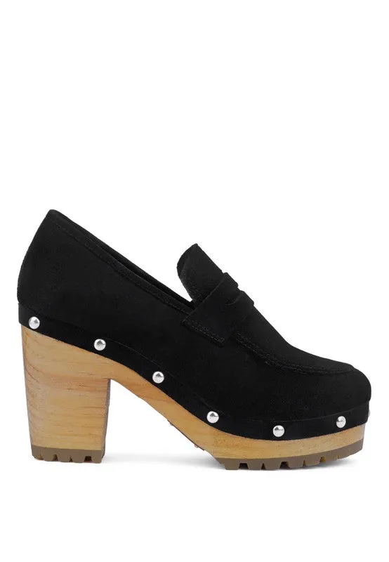 Rag & Co OSAGE Clogs Loafers in Fine Suede