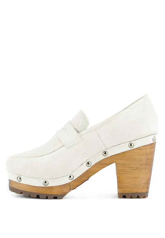 Rag & Co OSAGE Clogs Loafers in Fine Suede