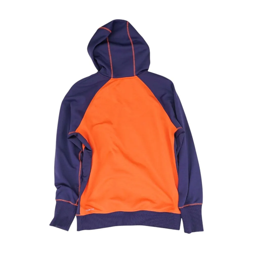 Red Color Block Hoodie