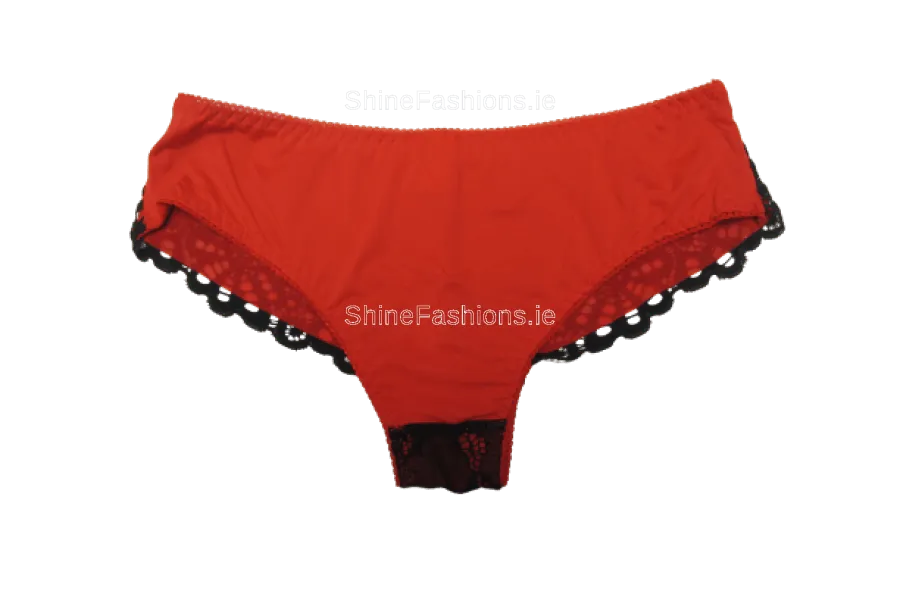 Red Lace Design Lingerie Set