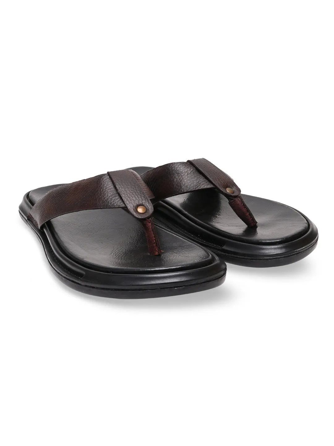 Regal Brown Men Casual Thongs
