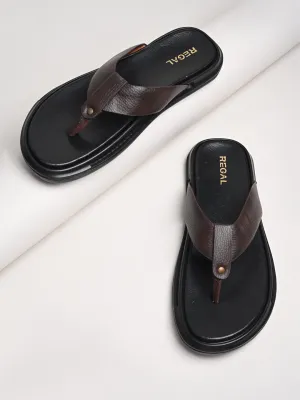 Regal Brown Men Casual Thongs