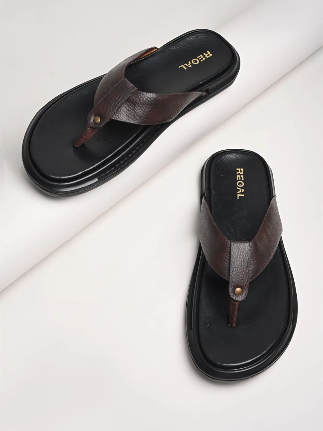 Regal Brown Men Casual Thongs