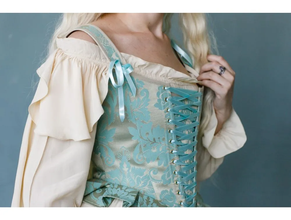 Renaissance overbust corset and shirt