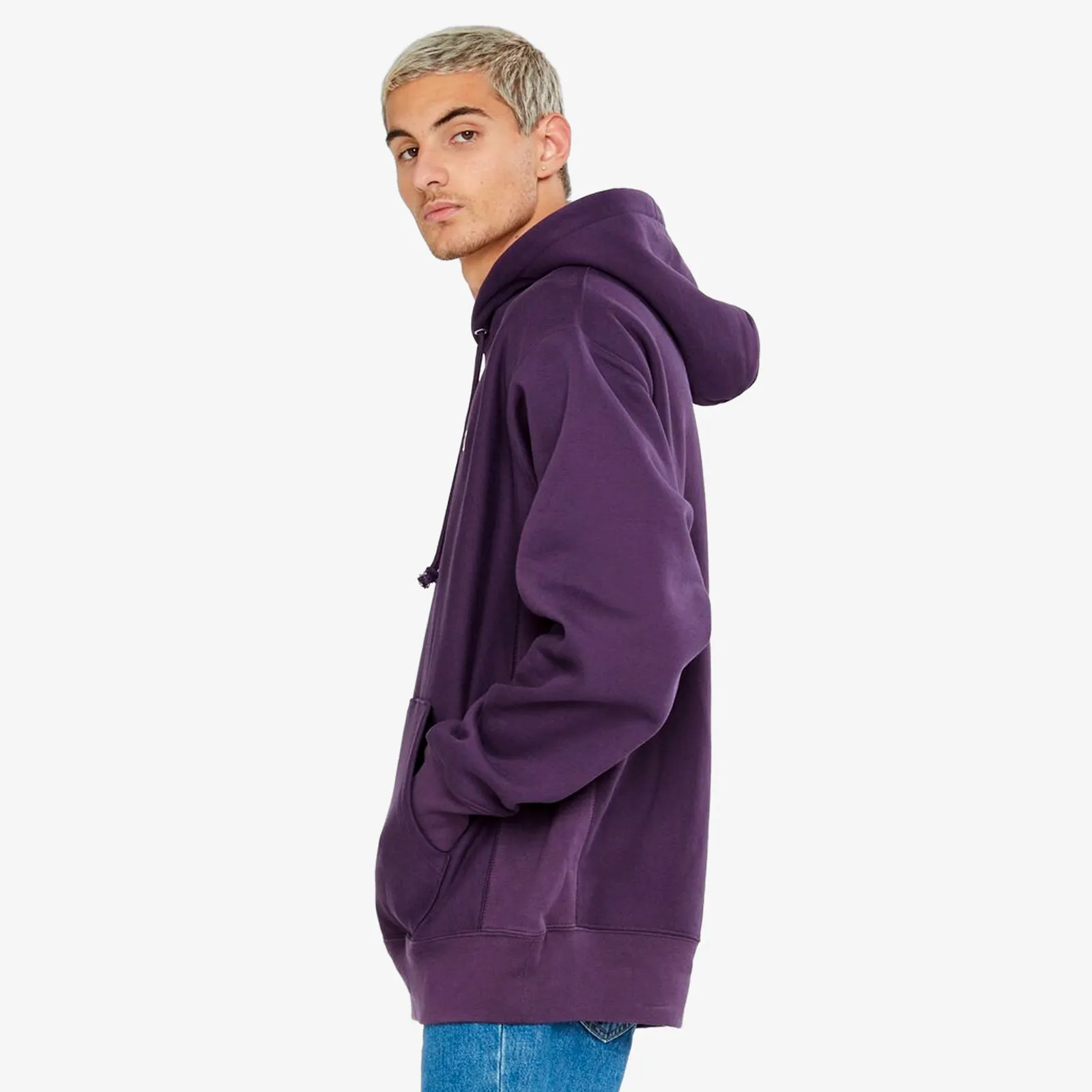 Reverse Weave Small C Hoodie - Purple