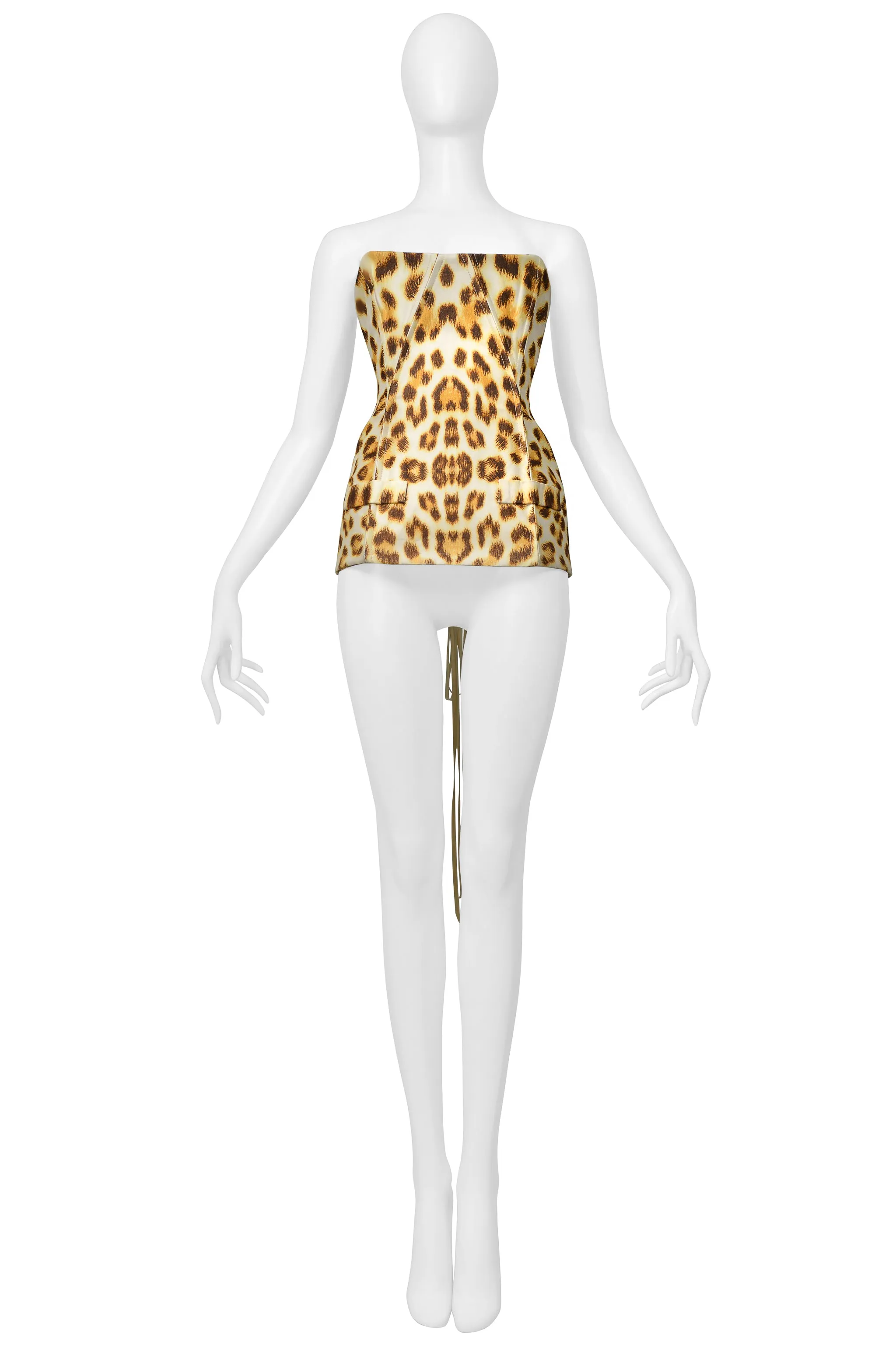 ROBERTO CAVALLI LEOPARD CORSET WITH BONING & LACES SS 2007