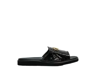 Roberto Serpentini Men's Black Buckle Sandals MT5100 30% OFF