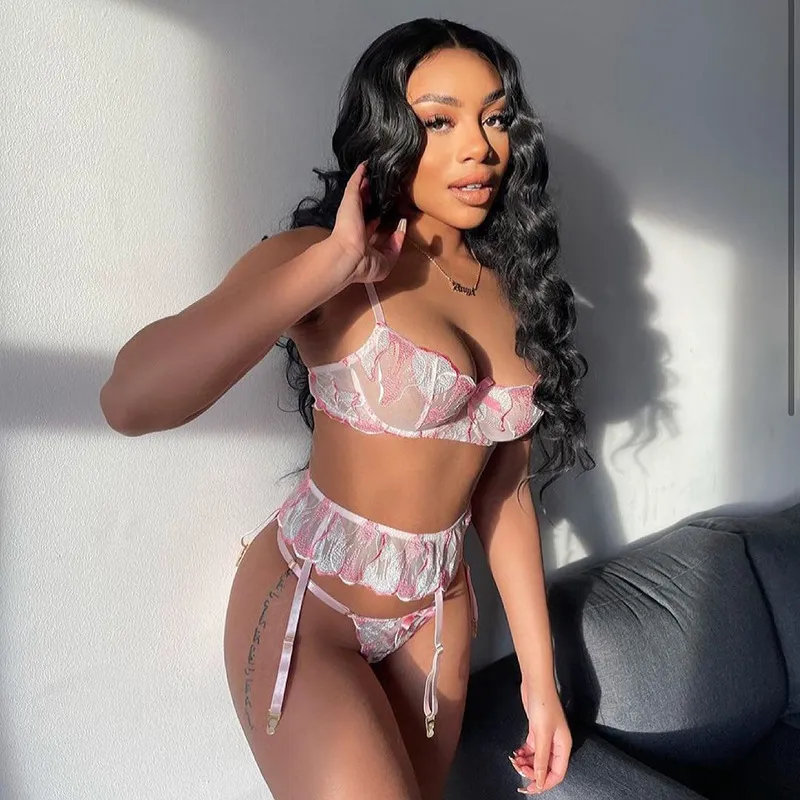 Ruffle Romance Lace Lingerie Set