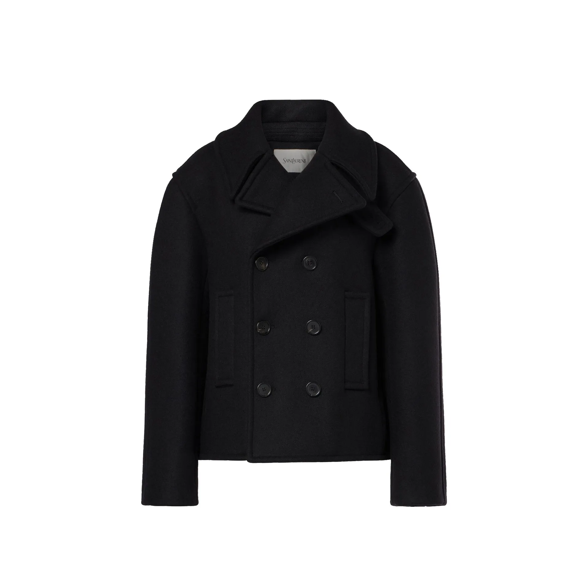 Saint Laurent överdimensionerad jungfru peacoat