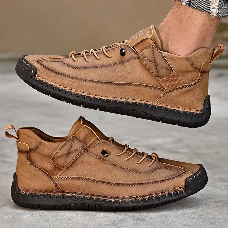 Santiago | Handmade Leather Casual Slip-On Loafers for Men - Breathable Flats & Fashionable Moccasins