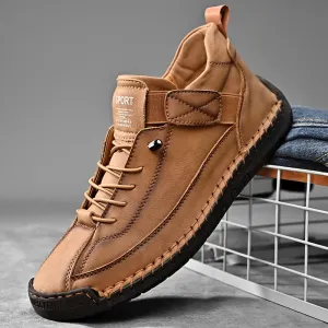 Santiago | Handmade Leather Casual Slip-On Loafers for Men - Breathable Flats & Fashionable Moccasins