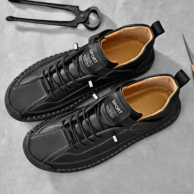Santiago | Handmade Leather Casual Slip-On Loafers for Men - Breathable Flats & Fashionable Moccasins